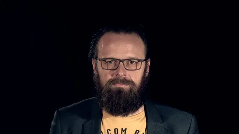 Man in studio 3 Stock Footage 128949191