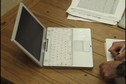 Man Studying with Laptop Stock Footage 297875