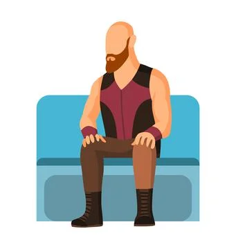 Man in subway underground train car. Public transport, urban underground tube Illustrazione stock