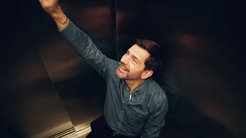 Man Suffering From Claustrophobia Trapped Inside Stock Footage 272165202