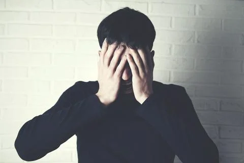 Man suffering from headache Stock Photos