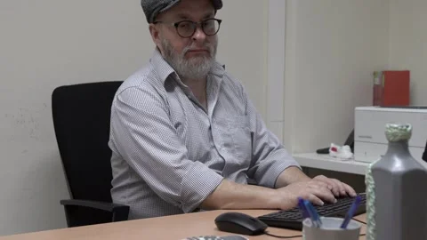 Man suffers a heart attack from extreme stress at work and collapses Stock Footage 338129452