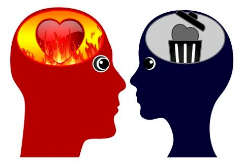 Man suffers lovesickness Stock Illustration