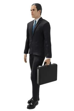 Man in a suit carrying a briefcase 스톡 일러스트