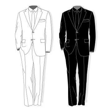 Man suit. Clothes collection. Vector. Stock Illustration