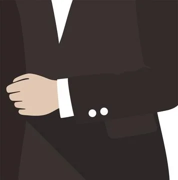 Man in suit flat design, vector illustration Stock Illustration