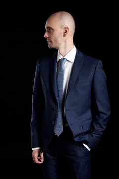 Man in Suit Looking Right Stock Photos