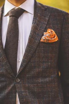 Man in a suit making a statement 写真素材