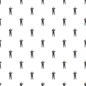 Man in suit seamless pattern for background design イラスト素材