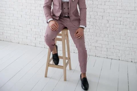 Man in a suit in the studio Stock Photos