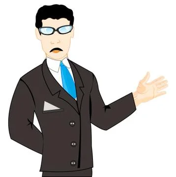 Man in suit with tie Stock Illustration
