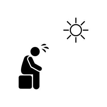 Man, sun, sensitive, aggressive icon. Element of systemic lupu icon. Premium Stock Illustration
