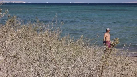 The man is sunbathing Stock Footage 82321915