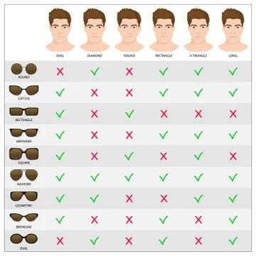 Man sunglasses shapes. The third set. Stock Illustration