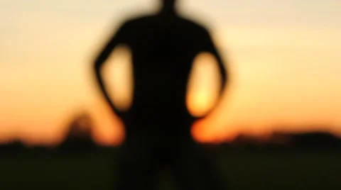 Man at Sunset Stock Footage 8776744