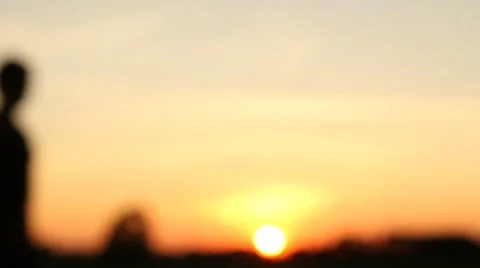 Man at Sunset Video stock 8776768