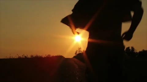 Man at sunset Stock-Footage 11425542