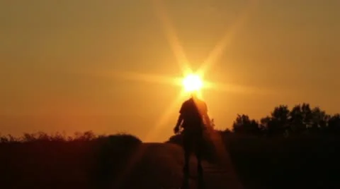 Man at sunset Stock Footage 11425544