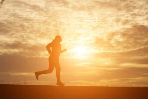 Man in the sunset Stock Photos