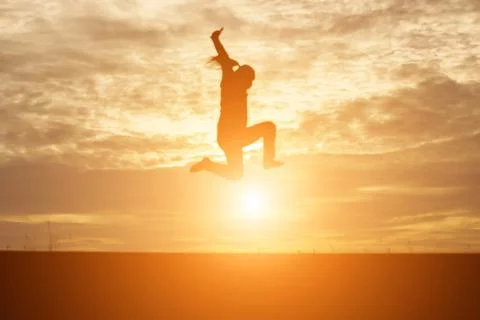 Man in the sunset Stock Photos