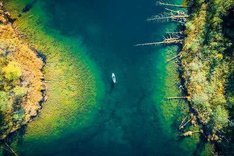 Man on sup board Stock Photos