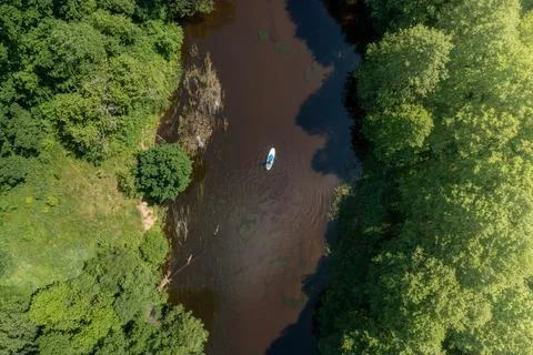 Man on SUP board Foto stock
