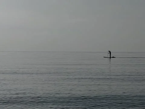 Man on the SUP board Stock Photos