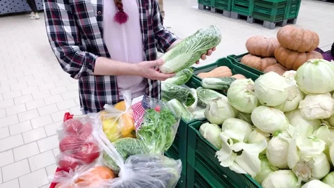 Man in a supermarket close up Stock Footage 277185542