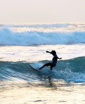 Man surf in the ocean Stock Photos