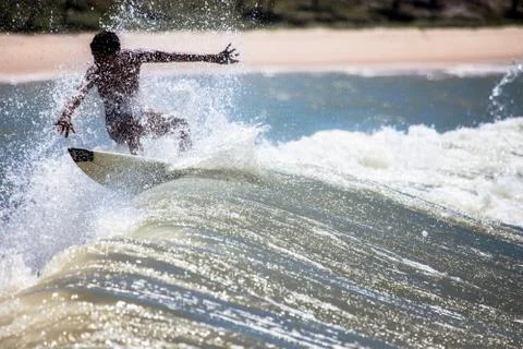 Man on a surfboard Foto stock