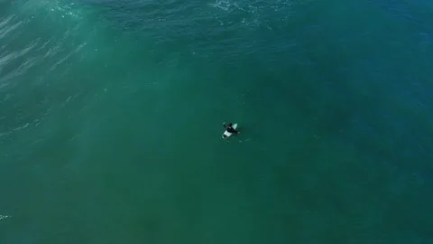 Man surfing alone Stock Footage 132313044