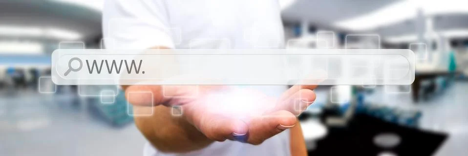 Man surfing on internet Stock Illustration