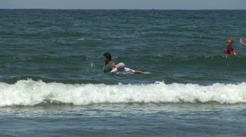 A man surfing in Mexico Stock Footage 574592