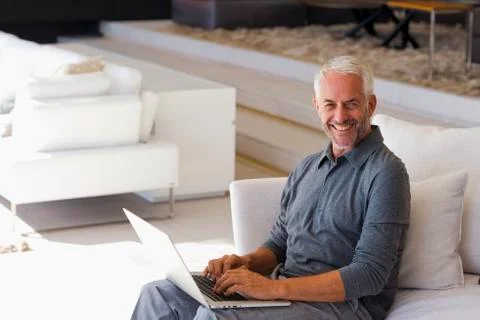 Man surfing the web Stock Photos