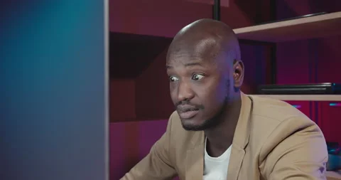 The man is surprised and turns to the camera Video stock 154978355