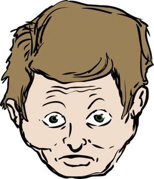 Man with surprised face Stock Illustration