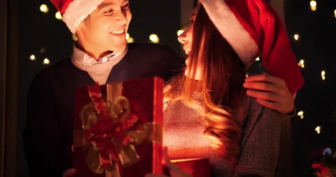 The man surprised his girlfriend. Stock Footage 144013350
