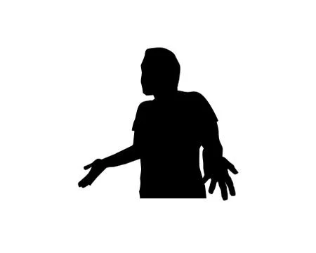 Man surprised silhouette Stock-Illustration