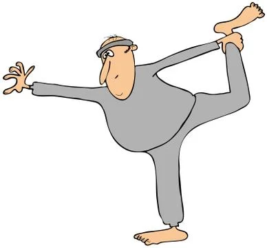 Man in sweats stretching Stock Illustration