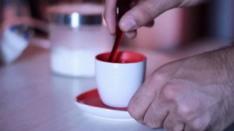 MAN SWEETNESS THE COFFEE Stock Footage 30370545