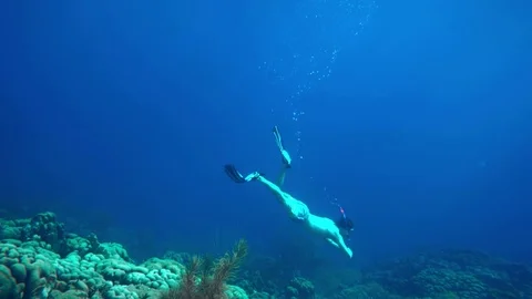 Man swimming  colourgraded Stock Footage 75431355