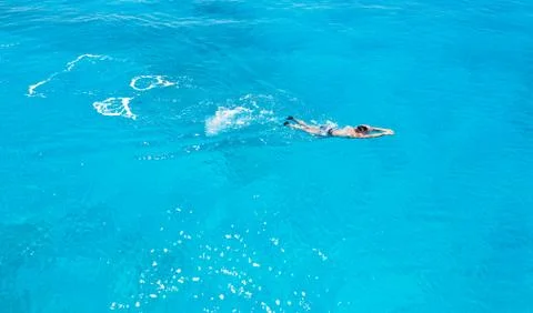 Man swimming Stock Photos
