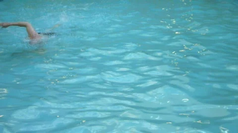 Man Swimming in Pool Stock Footage 646163