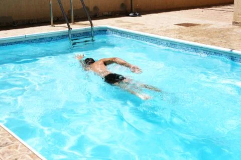 Man in swimming pool Stock Photos