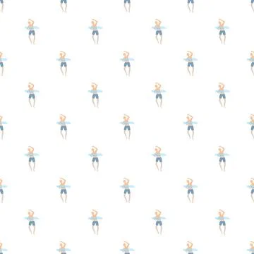 Man swimming in water pattern texture Illustrazione stock