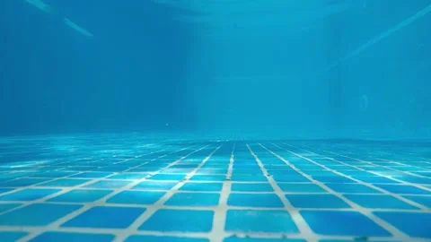 Man swims alone in the pool Stock Footage 130212861