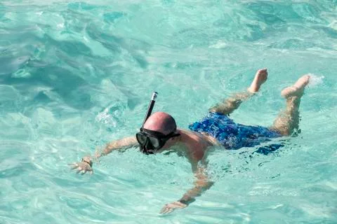 Man swims Foto stock