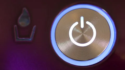 Man switchi off button - no color grading Vídeo Stock 61141831
