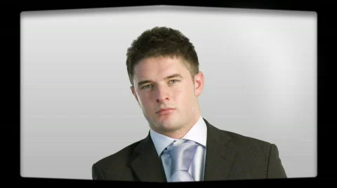 Man switching on TV Stock Footage 381130
