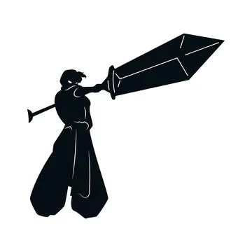 Man with sword Stock Illustration